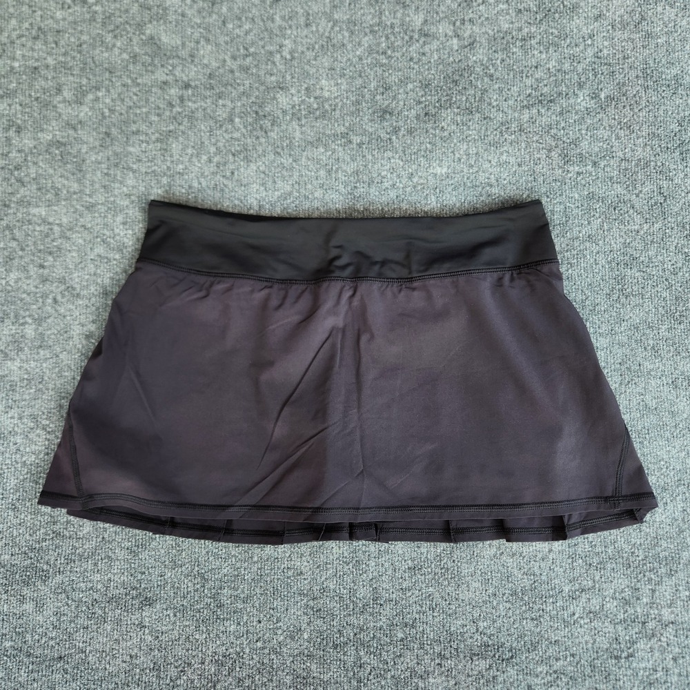 Lululemon Run Pace Setter Skirt Skort Black Pleated Athletic Golf Tennis Size 10